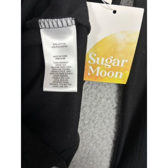 Sugar Moon Juniors' Women's Layered-Look Pointelle Knit Top Black Size Small NWT - Picture 6 of 8